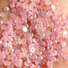 CLEARANCE 3mm Acrylic AB Rhinestones / Round Jelly Rhinestones (Acrylic / Light Pink) (200pcs) RHAC302