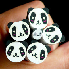 Panda Polymer Clay Cane Kawaii Animal Fimo Cane (LARGE/BIG) Kawaii Deco Scrapbooking BC21