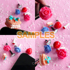 CLEARANCE Ear Phone Jack Dust Plug / Ear Phone Dust Plug / Cellphone Dust Plug / Mobile Phone Cabochon Plug (10pcs / White) Kawaii Cellphone Deco EJ01