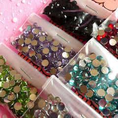 4mm Round Rhinestone Mix | Assorted 14 Faceted Cut Resin Rhinestones (Around 9000pcs / 9 colors)