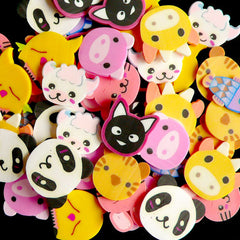 Animal Polymer Clay Cane Slices Mix Assorted Fimo Cane Slices Set (Big / Large) Decoden Kawaii Nail Art Decoration (60 pcs by random) CMX031