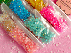 3mm Round Resin Rhinestone Mix | Assorted AB Jelly Candy Color Rhinestones in 14 Faceted Cut (Around 9000 pcs / 9 colors)