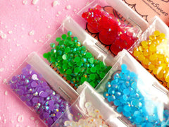 3mm Round Resin Rhinestone Mix | Assorted AB Jelly Candy Color Rhinestones in 14 Faceted Cut (Around 9000 pcs / 9 colors)
