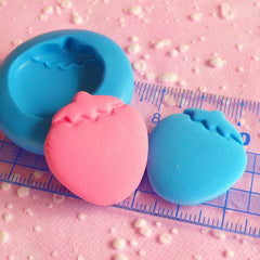 Strawberry Mold 26mm Flexible Mold Silicone Mold Kawaii Sweets Fruit Mold Mini Cupcake Topper Fondant Mold Polymer Clay Scrapbooking MD399