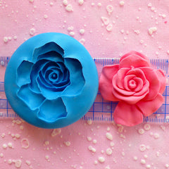 Flower Mold 42mm Flexible Mold Silicone Mold Flower Jewelry Cabochon Polymer Clay Cupcake Topper Fondant Gumpaste Cake Decoration Mold MD598