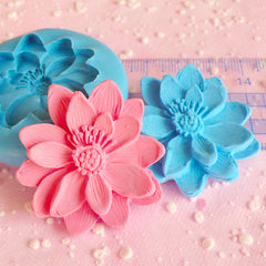 Flower Mold 39mm Cupcake Topper Flexible Mold Silicone Mold Flower Fondant Cake Decoration Mold Scrapbooking Mold Resin Epoxy Wax Mold MD600