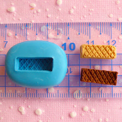 Waffer Biscuit Mold Wafer Mold 16mm Flexible Mold Silicone Mold Kawaii Sweets Deco Miniature Sweets Fimo Jewelry Charms Cabochon Clay MD301