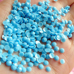 CLEARANCE 4mm Rhinestones (Pastel Blue) 14 Faceted Cut Round Resin Rhinestones (150pcs) Decoden Cell Phone Deco Nail Art Fake Sweets Deco RHP404