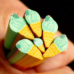 Ice Cream Polymer Clay Cane Miniature Sweets Fimo Cane (LARGE/BIG) Kawaii Dollhouse Sweets Cane Earrings Making Scrapbooking Decoration BC68