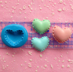 Heart Macaron Mold 24mm Flexible Silicone Mold Kawaii Cell Phone Deco Miniature Sweets Kitsch Jewelry Charms Decoden Cabochon Mold MD254