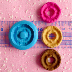 Old Fashion Donut Mold Doughnut Flexible Mold Silicone Mold 28mm Miniature Sweets Kitsch Jewelry Charms Kawaii Cabochon Wax Mini Mold MD246