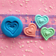 Heart Mold 21mm Silicone Mold Flexible Mold Mini Cupcake Topper Fondant Gumpaste Mold Cake Decoration Mold Polymer Clay Wax Resin Mold MD517