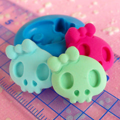 Skull Skeleton Mold 17mm Flexible Silicone Mold Halloween Mold Mini Cupcake Topper Fondant Fimo Polymer Clay Kawaii Charms Cabochon MD672