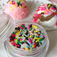 CLEARANCE Fake Colorful Chocolate Sprinkles Topping Faux Chocolate Flakes Miniature Sweets Cupcake Cookie Cell Phone Deco (5g) TP002