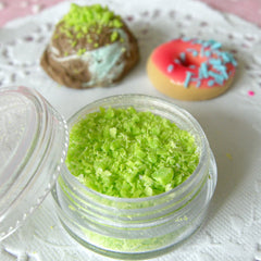 Fake Topping (Green) Faux Sprinkles Flakes Miniature Sweets Cupcake Cookie Cell Phone Deco TP008