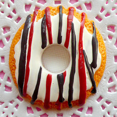 Large Doughnut Cabochon Big Donut Cabochon (51mm / Flat Back) Cute Cell Phone Sweets Deco Kawaii Scrapbook Resin Decoden Cabochon FCAB042