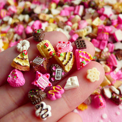 Tiny Miniature Sweets Cabochon Mix for NAIL ART Assorted Miniature Sweets Set Nail Decoration Earrings Making (6 pcs by random) NAC030