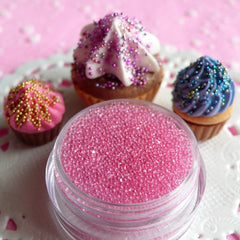 CLEARANCE Kawaii Cupcake Sprinkles Fake Sugar Toppings Faux Candy Beads Sprinkles (Clear Light Pink / 7g) Miniature Sweets Deco Nail Decoration SPK11