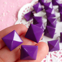 Rivet / PURPLE Metal Pyramid Rivet Studs / Square Rivet 12mm (around 50pcs) for Cell Phone Deco / Leather Craft / Jean Button, etc RT02