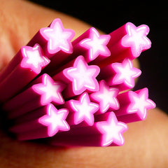 Purple Star Polymer Clay Cane Star Fimo Cane for Fake Miniature Sweets Cupcake Topper Dollhouse Food Nail Art Nail Decoration CS04