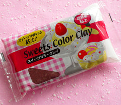 Sweets Color Clay (Brown / Chocolate) Super Light Weight Modeling Paper Clay from Japan for Fake Sweets Deco