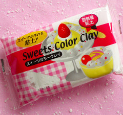 Sweets Color Clay (White / Vanilla) Super Light Weight Modeling Paper Clay from Japan for Fake Sweets Deco