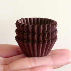 Cupcake Liners Chocolate Cups (Brown) (75 pcs) - for Miniature Cupcake Sweet Food Decoration CUP02