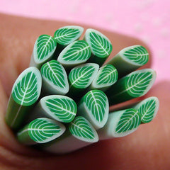 Polymer Clay Cane - Leaf - for Miniature Food / Dessert / Cake / Ice Cream Sundae Decoration and Nail Art  CL16