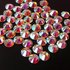 Swarovski SS16 (4mm) 2088 Swarovski Elements Rhinestones (Flat Back) 16 Faceted Cut Round Crystal (Clear AB 001AB) (50pcs) RH-SW006