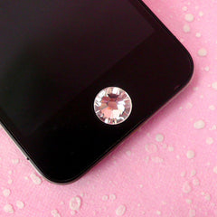 Swarovski Rhinestones (11mm) 2058 Swarovski Elements (Flat Back) 14 Faceted Cut Crystal (Clear) (1pc) iPhone Home Button Deco RH-SW008