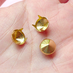 CLEARANCE Rivet / GOLD Metal ROUND Rivet Studs 9mm (around 30pcs) for Leather Craft / Jean Button, etc RT29