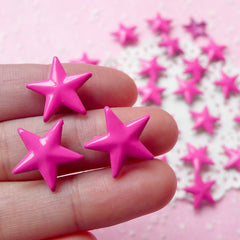 Rivet / PINK Metal STAR Rivet Studs 16mm (around 30pcs) for Leather Craft / Jean Button, etc  RT23