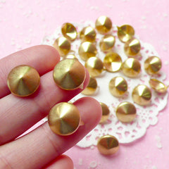 Rivet / GOLD Metal ROUND Rivet Studs 12mm (around 30pcs) for Leather Craft / Jean Button, etc RT28