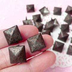 Rivet / LEOPARD Metal Pyramid Rivet Studs / Square Rivet 12mm (around 50pcs) for Cell Phone Deco / Leather Craft / Jean Button, etc RT31