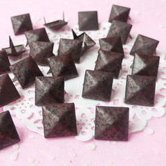 Rivet / LEOPARD Metal Pyramid Rivet Studs / Square Rivet 12mm (around 50pcs) for Cell Phone Deco / Leather Craft / Jean Button, etc RT31