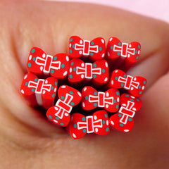 Red Bow / Bowtie Polymer Clay Cane Fimo Cane - Miniature Food / Dessert / Cake / Ice Cream Sundae Decoration and Nail Art CB16