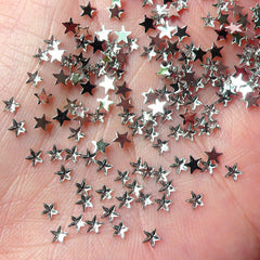 3mm Star Rhinestones Acrylic Rhinestones (Clear) (Around 100pcs) Miniature Sweets Deco Nail Art Nail Decoration RHE054