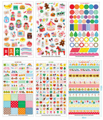 CLEARANCE Yummy Friends Deco Sticker Set Afrocat (12 Sheets) Scrapbooking Packaging Home Decor Gift Wrap Diary Deco S022