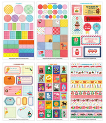 CLEARANCE Yummy Friends Deco Sticker Set Afrocat (12 Sheets) Scrapbooking Packaging Home Decor Gift Wrap Diary Deco S022