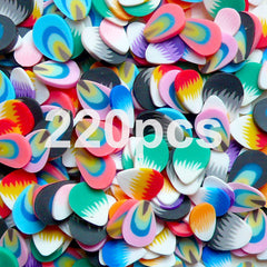 Polymer Clay Fimo Cane Petal Assorted Sliices Kawaii Mix  11designs Mini Deco Kawaii Nail Art Decoration (220pcs by random) CMX026