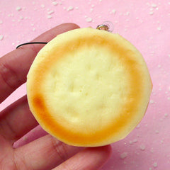 Kawaii Melon Bread Squishy Charm / Cross Bun Melonpan Squishies Blank (5cm / 1 pc) Decoden Sweets Phone Strap Key Chain Key Ring DIY SQ05