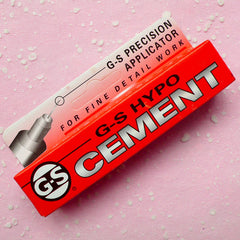 GS Hypo Cement Rhinestone Glue w/ Precision Applicator (1/3 fl. oz / 9ml) Jewel Rhinestones Beads Plastic Ceramic Glass Leather Thread TL015