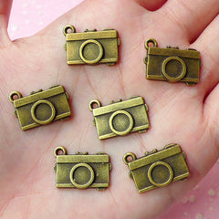 Film Camera Charms (6pcs) (18mm x 14mm) Antique Bronzed Metal Finding Pendant Bracelet Earrings Zipper Pulls Bookmark Keychains CHM048