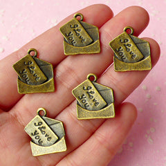 CLEARANCE Love Letter Charms I Love You Charms (5pcs) (18mm x 16mm) Antique Bronzed Metal Finding Pendant Bracelet Earrings Bookmark Keychains CHM051