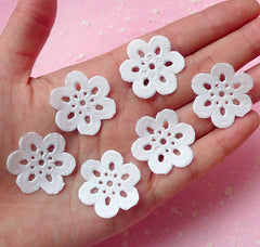 White Cake Lace Doilies in Paper (27mm) (6pcs) - Mini Accessories and Decoration for Miniature Cake / Dessert / Sweets / Food Craft MI13