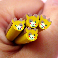 Cow Polymer Clay Cane Cow Fimo Cane Fake Miniature Sweets Decoration Nail Art Nail Deco Scrapbooking Decoden CAN051