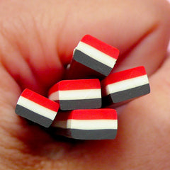 Yemen Flag Clay Cane Yemeni Flag Fimo Cane Arabian Flag Polymer Clay Cane (Cane or Slices) Middle East Arab Country World Flag Decor CE056