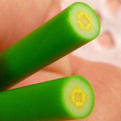 Cucumber Polymer Clay Cane Vegetable Fimo Cane for Miniature Food / Dessert / Cake / Ice Cream Decoration and Nail Art CFD12