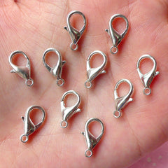 Trigger Hook / Lobster Clasps / Parrot Clasp (7mm x 14mm / 20 pcs / Silver) Lanyard Hooks Bracelet Necklace Clasp Connector F073