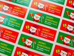 Merry Christmas & Santa Claus Sticker Set (24pcs) Seal Sticker - Scrapbooking Packaging Party Gift Wrap Deco Collage Home Decor S057